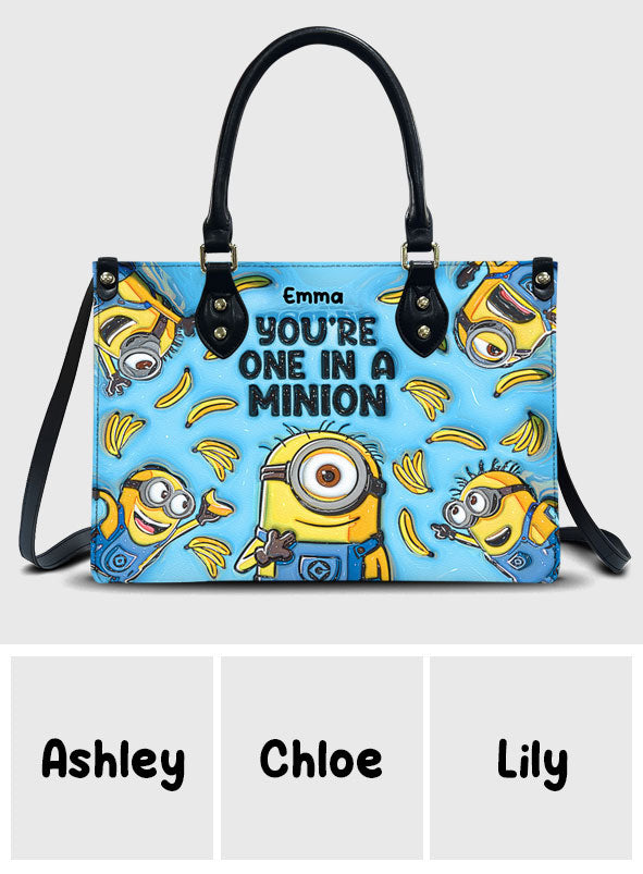 One In A Minion - Personalized Leather Handbag