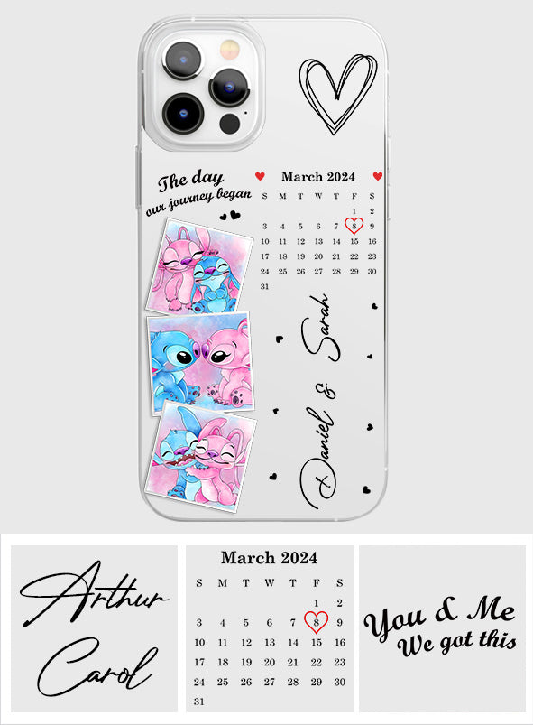 The Day Our Journey Began Ohana Calendar Custom - Personalized Ohana Clear Phone Case