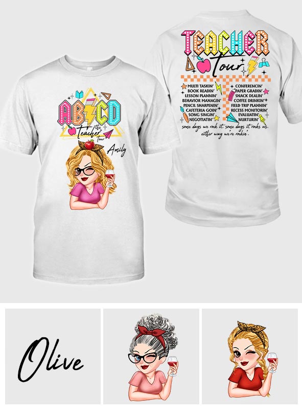 The Teacher Tour - Personalized Teacher T-shirt And Hoodie