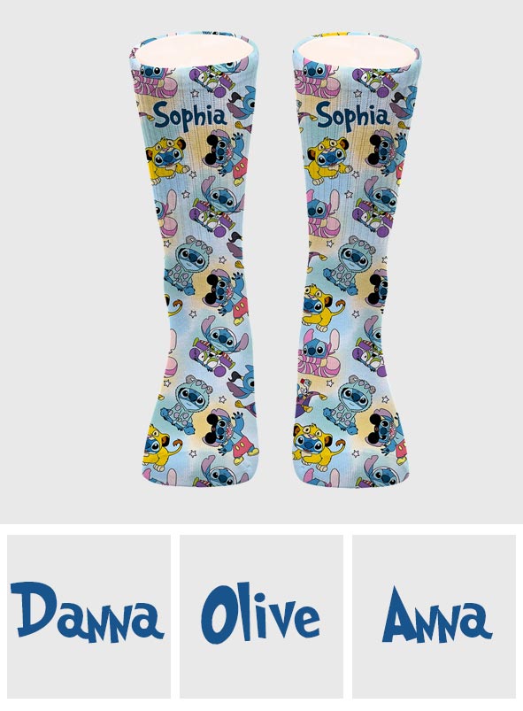 Cute Monsters - Personalized Ohana Socks