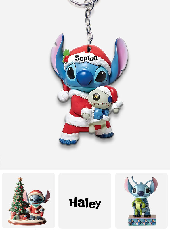 Merry Stitchmas - Personalized Ohana Keychain