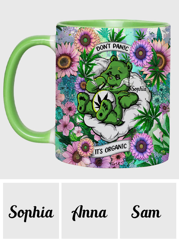 Don't Panic It's Organic - Personalized Weed Accent Mug