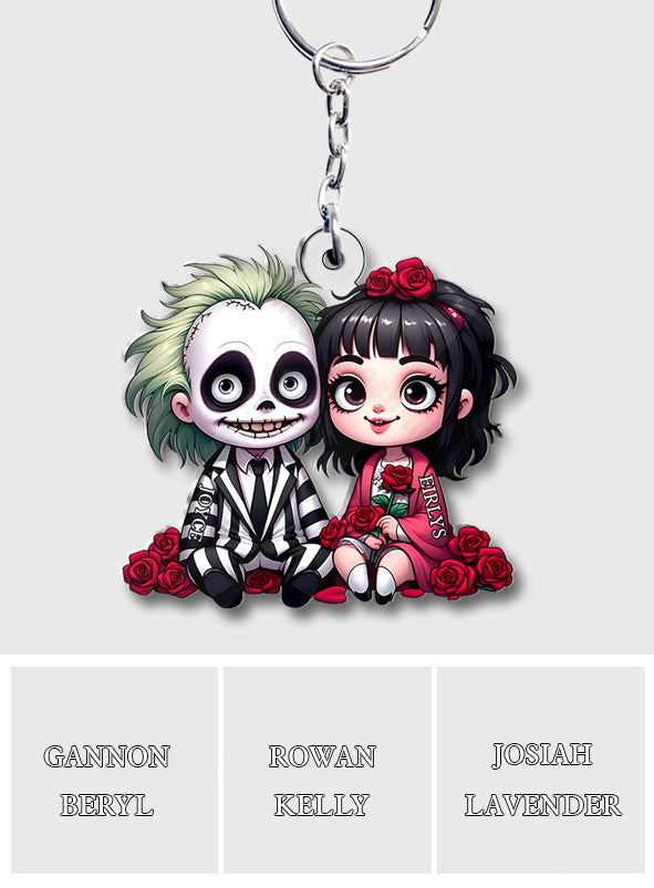 Horror Couple - Personalized Custom Shaped Keychain