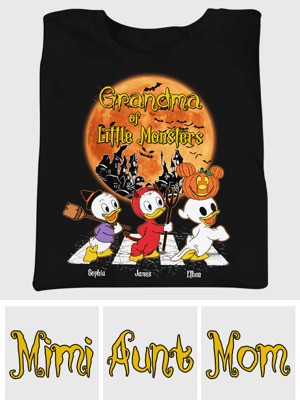 Grandma Of Little Monsters - Personalized Mouse T-shirt And Hoodie