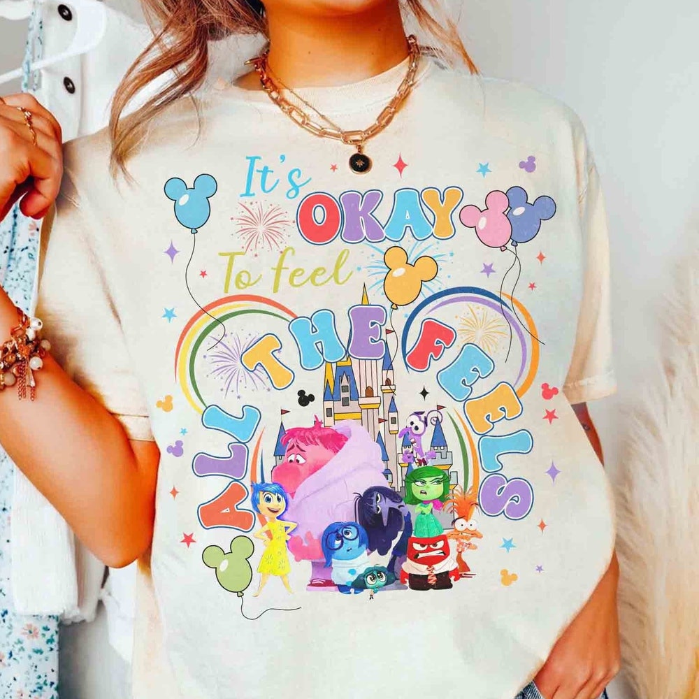 It's Okay To Feel All The Feels Balloons T-Shirt, Castle Anxiety Envy Ennui Fear Joy Tee, Family 2024 Trip T-shirt & Hoodie
