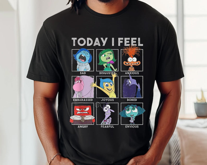 Current Mood Colors T-shirt, Anger Joy Sadness, Emotions Shirt, Mental Health, Speech Therapy, land Trip T-shirt & Hoodie