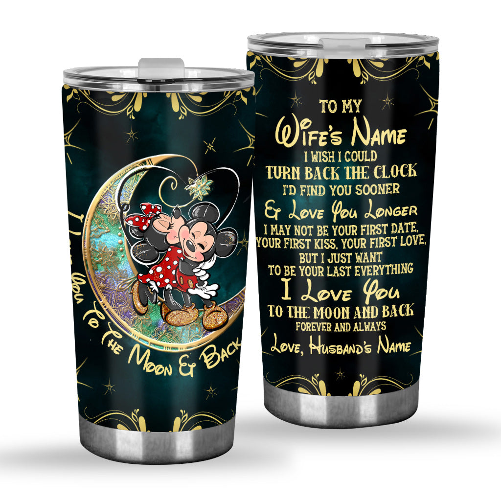 I Love You To The Moon - Personalized Couple Mouse Tumbler