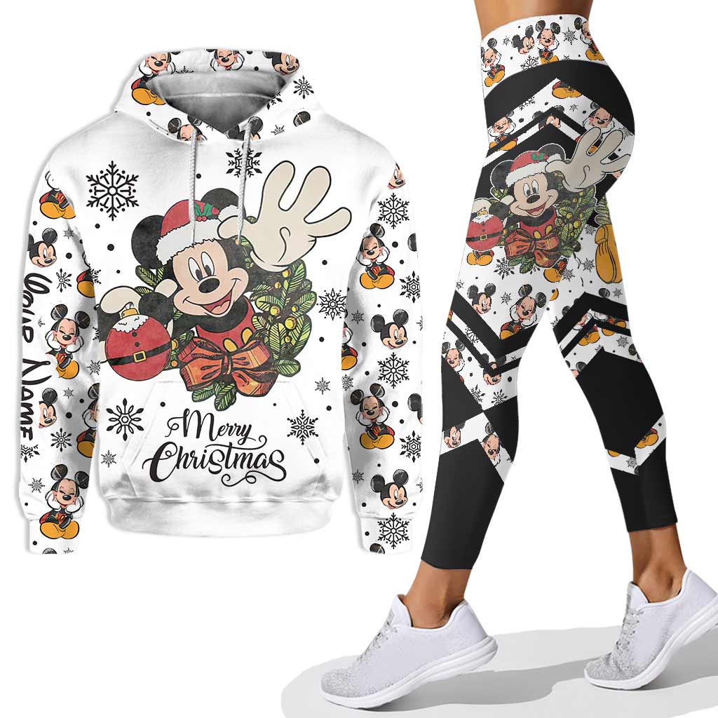 Merry Christmas - Personalized Christmas Mouse Hoodie and Leggings