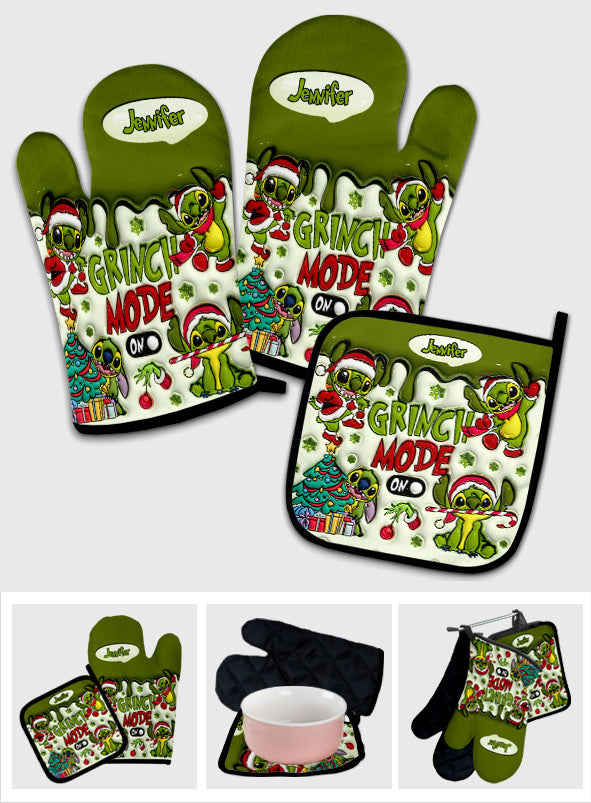 Any Name - Personalized Ohana Oven Mitts & Pot Holder Set