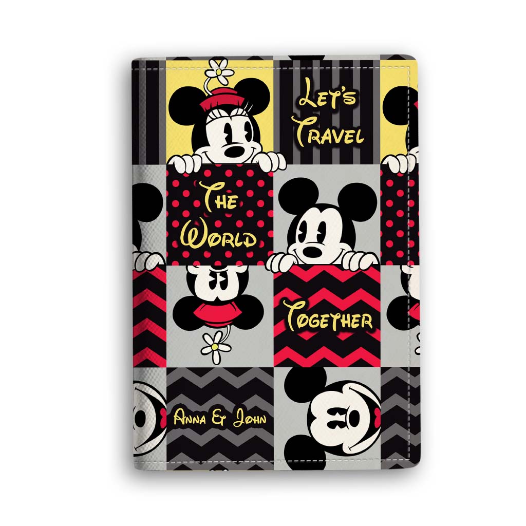 Let's Travel The World Together - Personalized Mouse Passport Holder