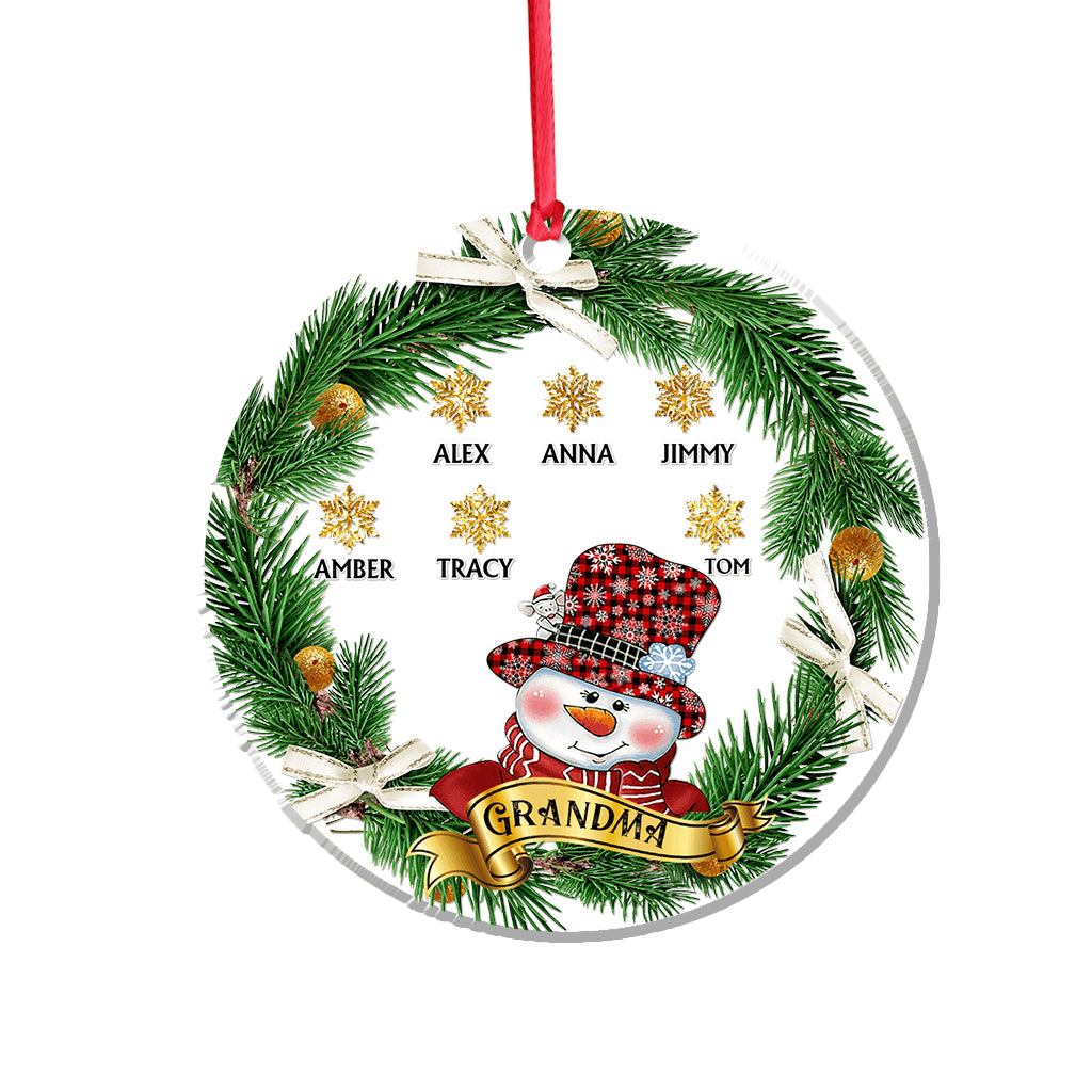 Love Being A Grandma - Personalized Christmas Grandma Transparent Ornament