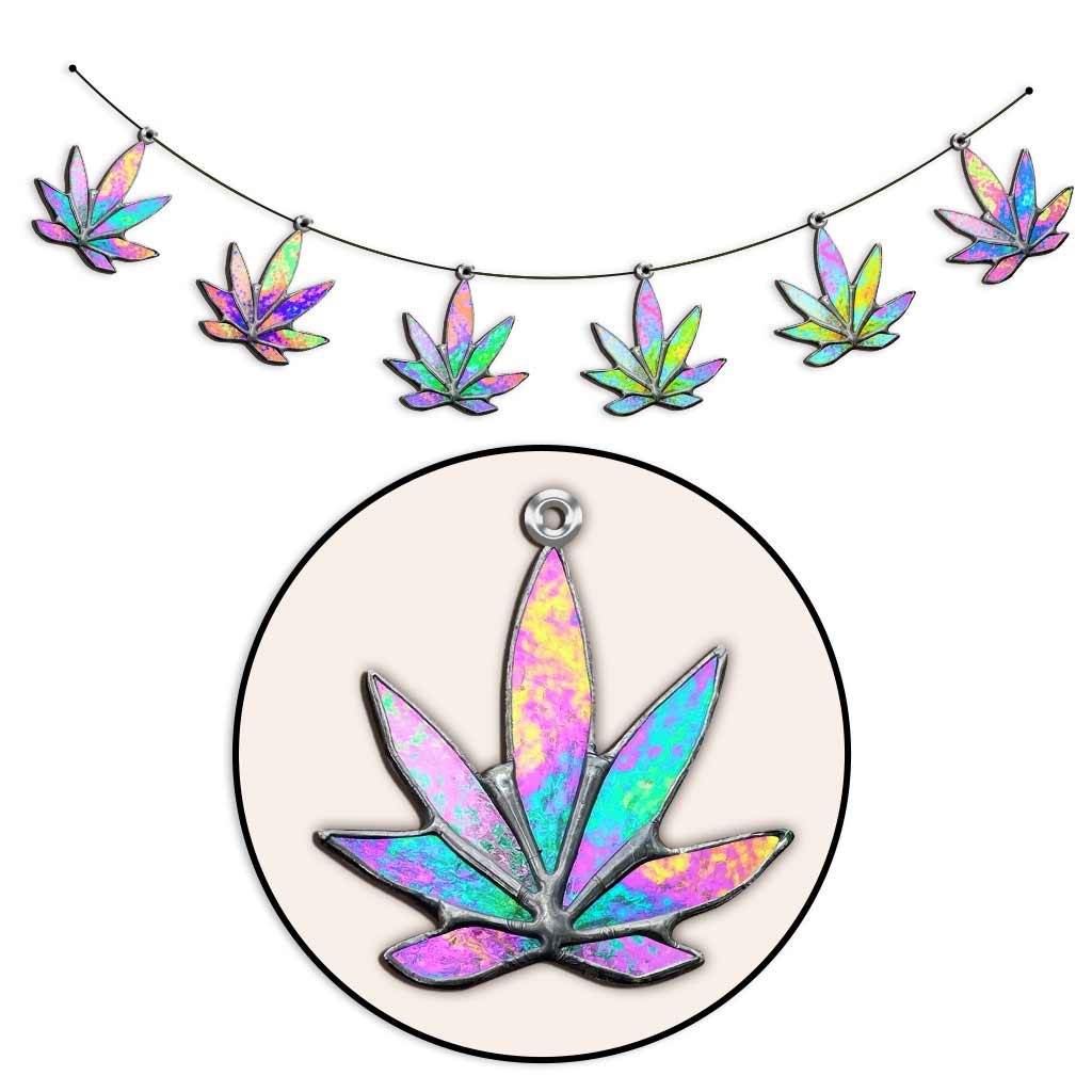 Jolly Leaf - Christmas Weed 6 Pieces Garland With 3D Pattern Print