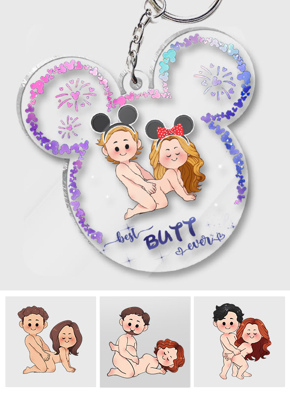 Best Butt Ever Mouse Ears Naughty - Personalized Mouse Transparent Keychain