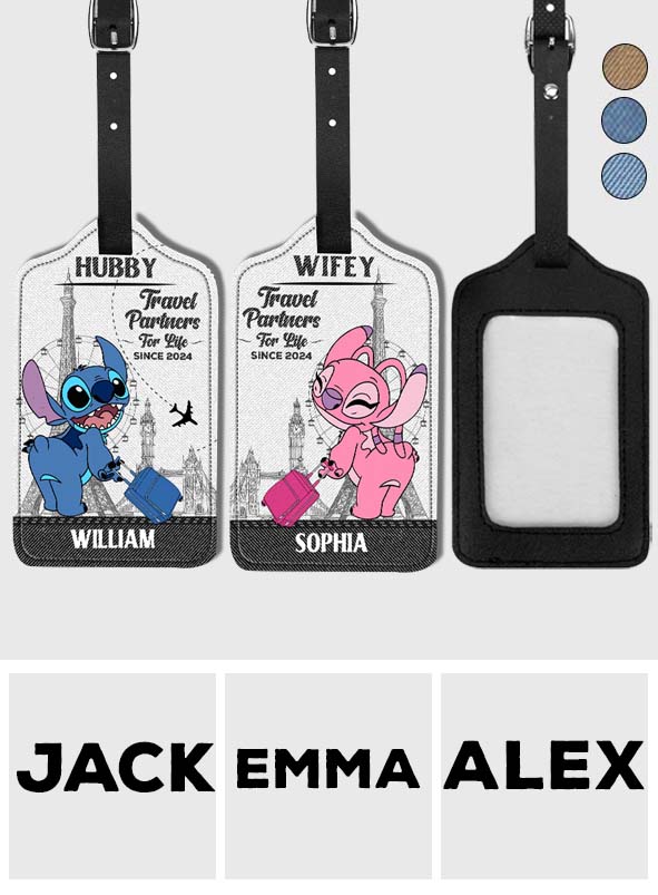 Travel Partners For Life - Personalized Ohana Leather Luggage Tag