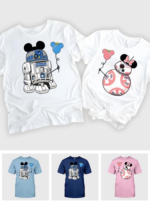 Droid Couple - Personalized The Force T-shirt And Hoodie
