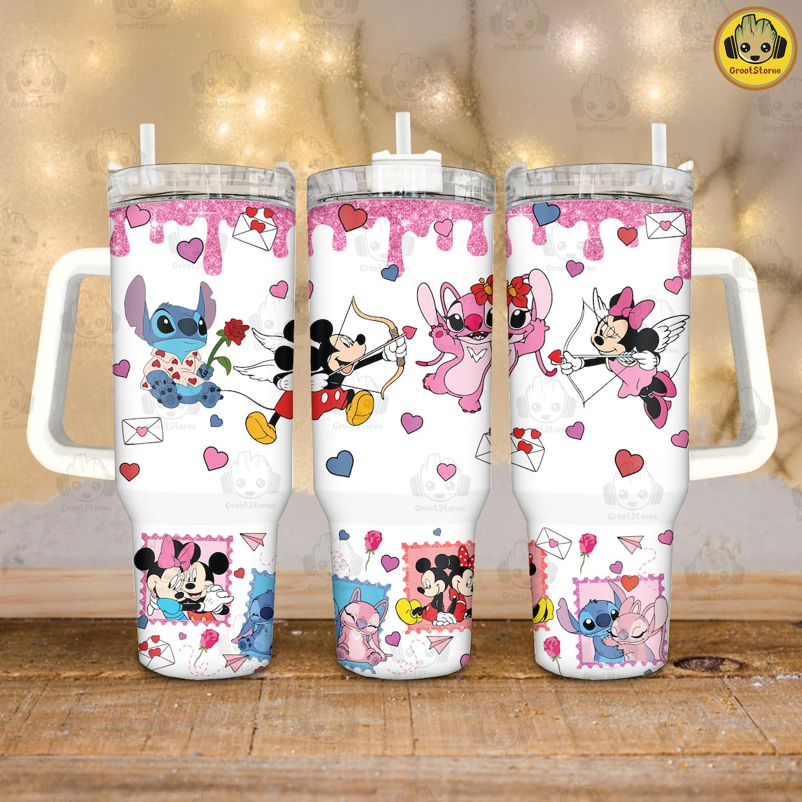Be My Valentine Mouse Tumbler With Handle 0124