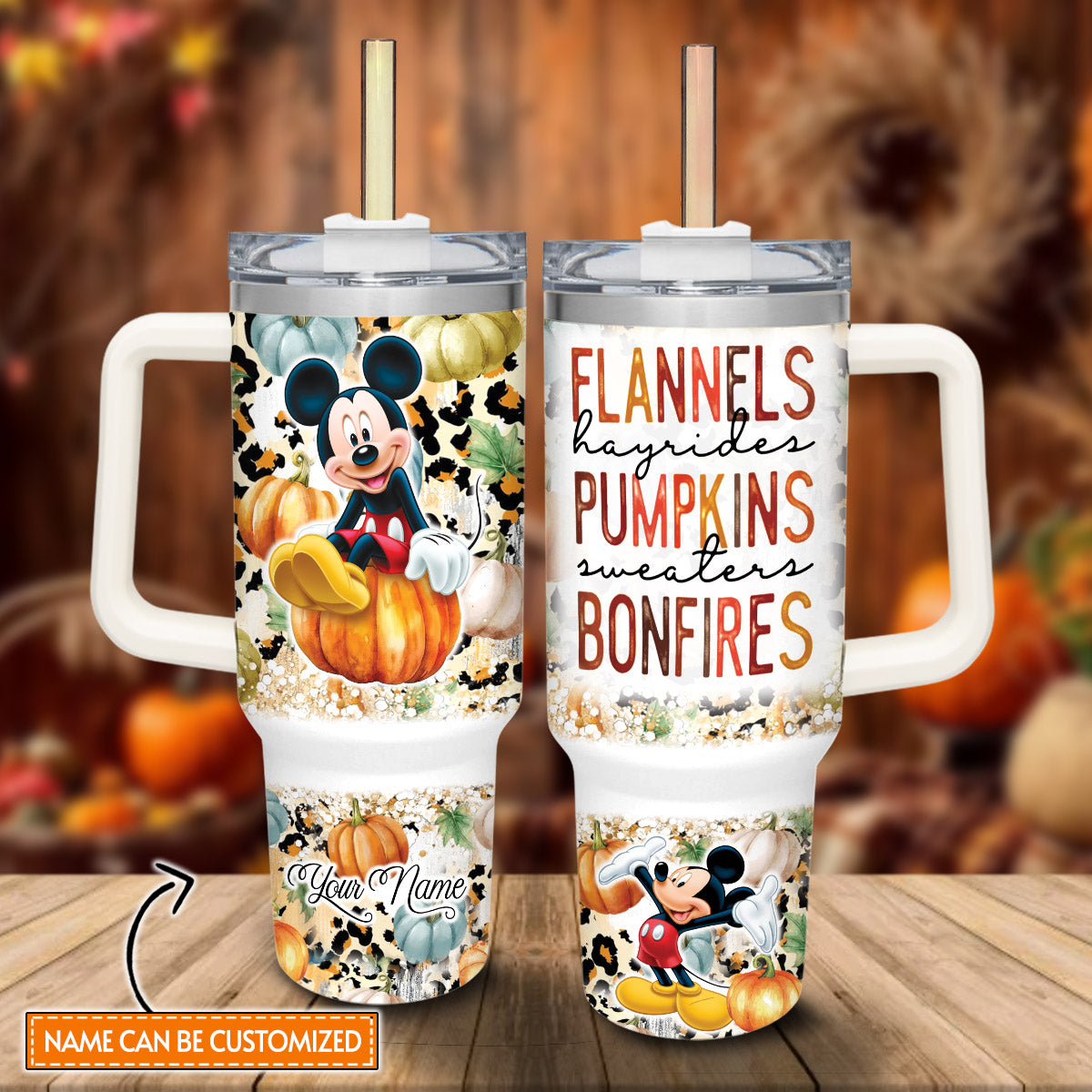 Tis The Season Personalized Mouse Tumbler With Handle 0224