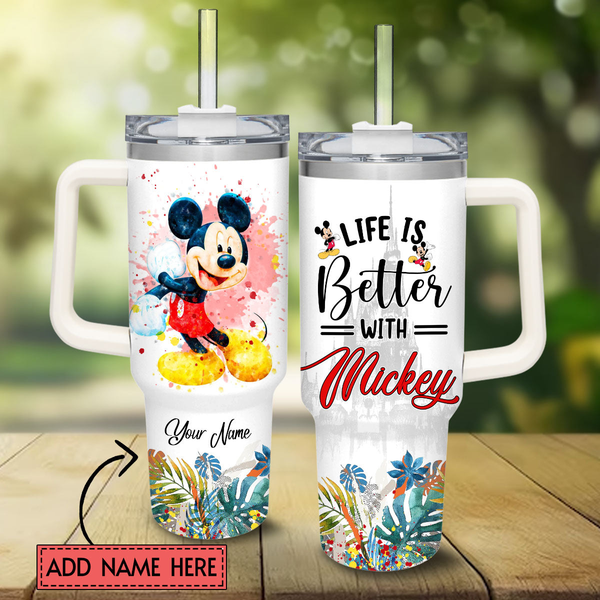 Life Is Better With Mouse Personalized Mouse Tumbler With Handle 0224