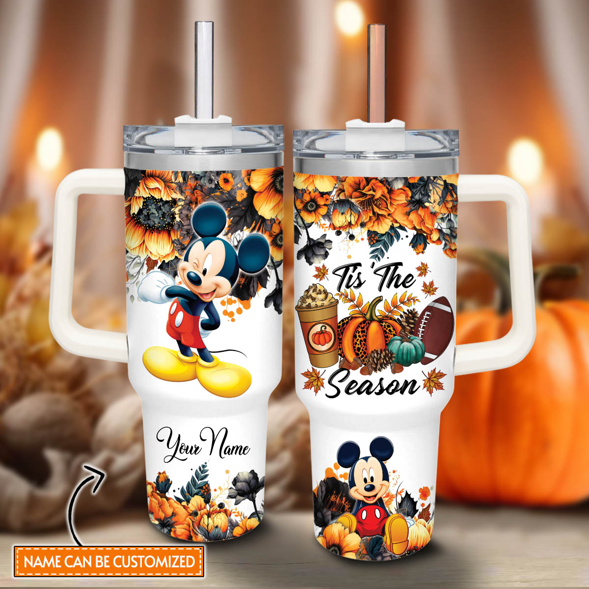 Tis The Season Personalized Mouse Tumbler With Handle 0224
