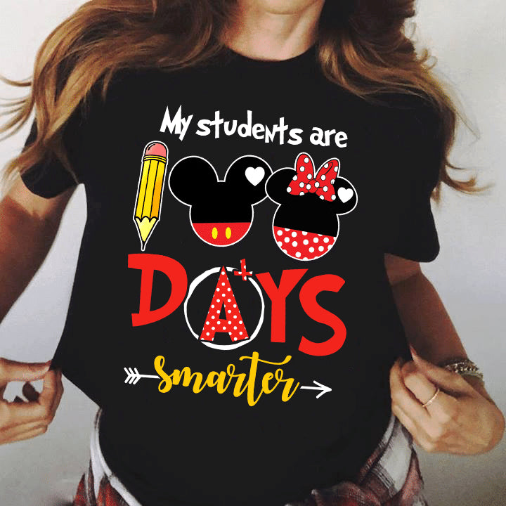 My Students Are 100 Days Smarter Mouse T-shirt & Hoodie 0224
