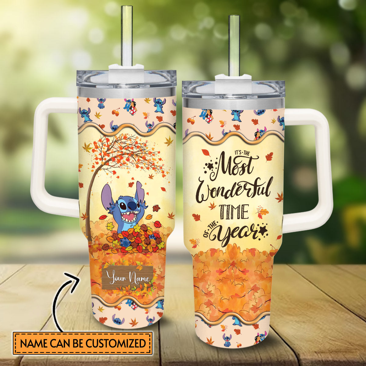 It's The Most Wonderful Time Of The Year Personalized Ohana Tumbler With Handle 0224