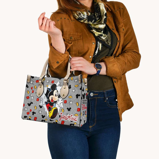 I Will Never Be Too Old For Magic - Personalized Mouse Leather Handbag