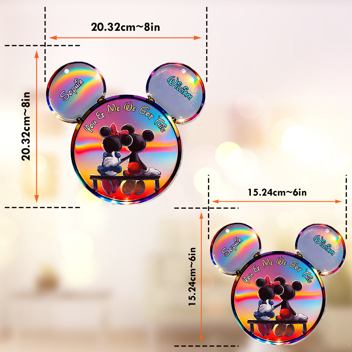 You And Me We Got This - Personalized Mouse Window Hanging Suncatcher Ornament