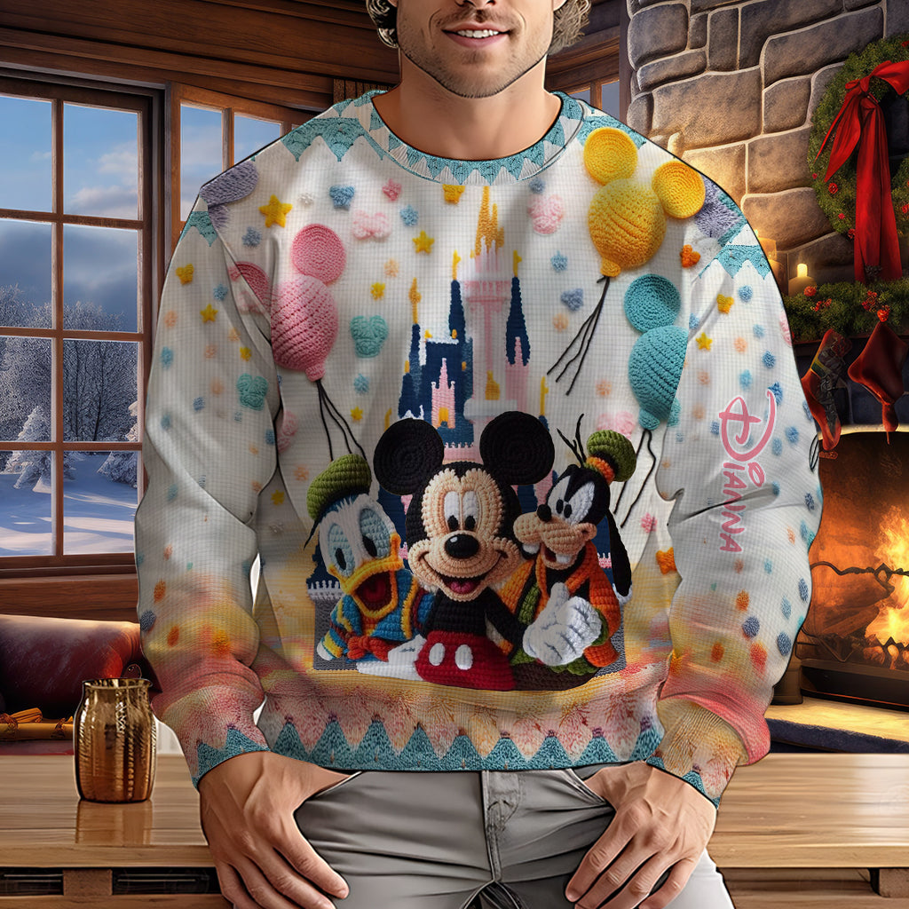 Magical Mouse Ears - Personalized Mouse Ugly Sweater