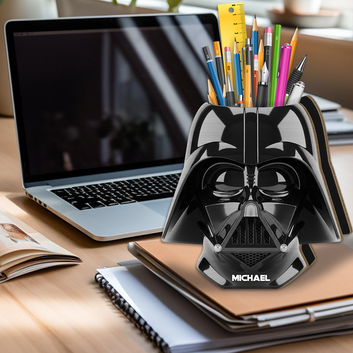 The Strong Force - Personalized The Force Wooden Pen Holder
