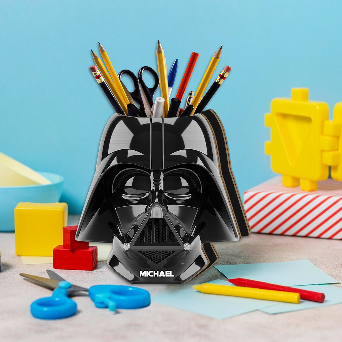 The Strong Force - Personalized The Force Wooden Pen Holder