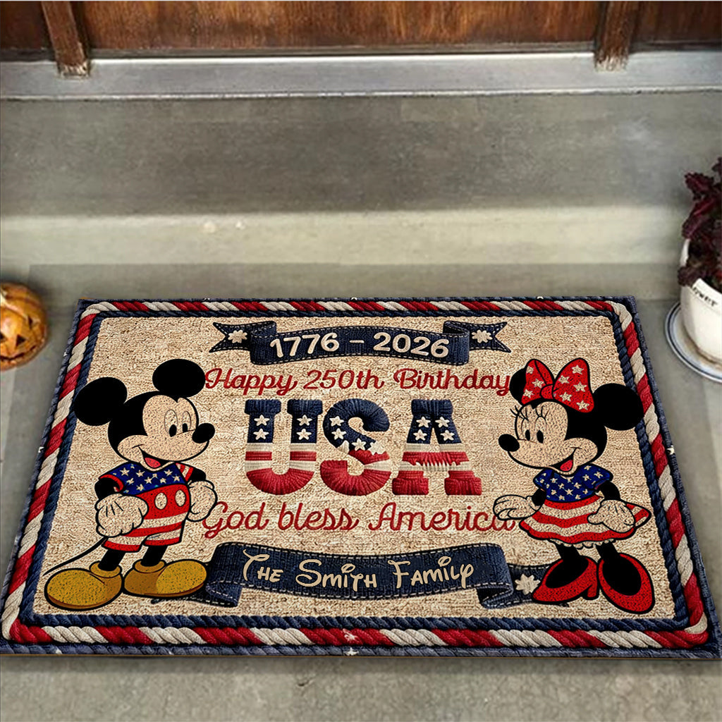 250th Birthday - Personalized Mouse Doormat