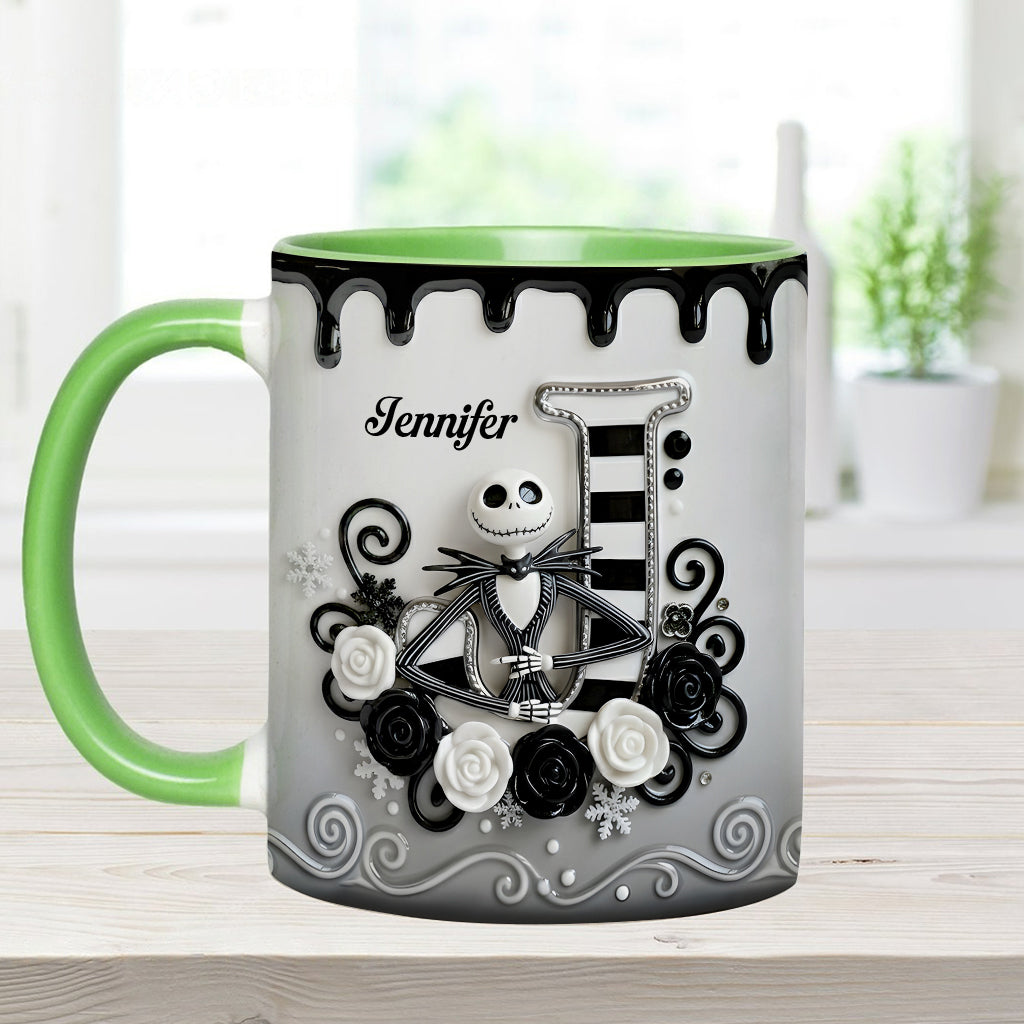 The Christmas Nightmare, Initial Customized - Personalized Nightmare Accent Mug & Coaster