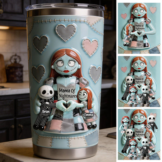 Mama Of Nightmares - Personalized Nightmare Tumbler