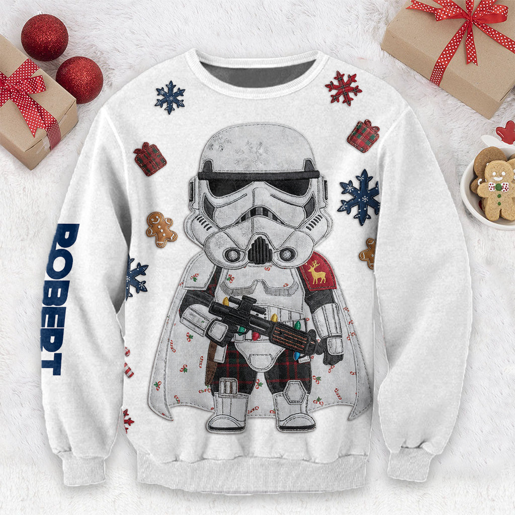 Merry Christmas - Personalized The Force Ugly Sweater