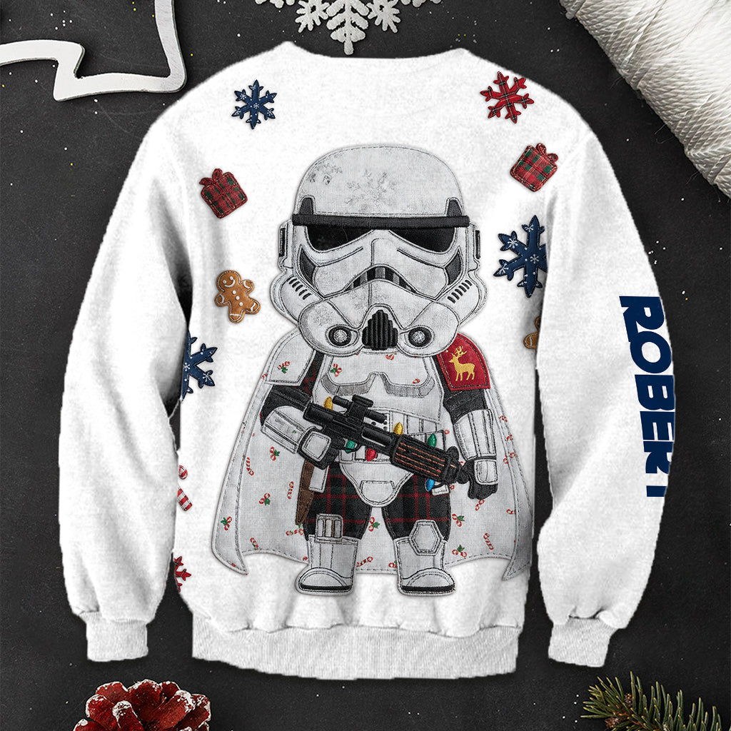 Merry Christmas - Personalized The Force Ugly Sweater