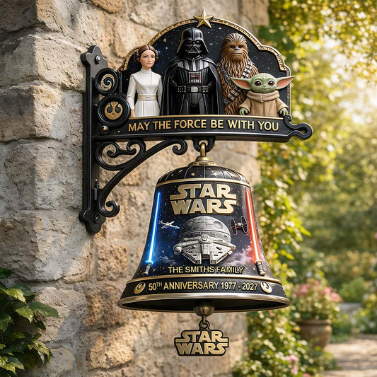 50th Anniversary - Personalized The Force Wooden Wall Mount Sign
