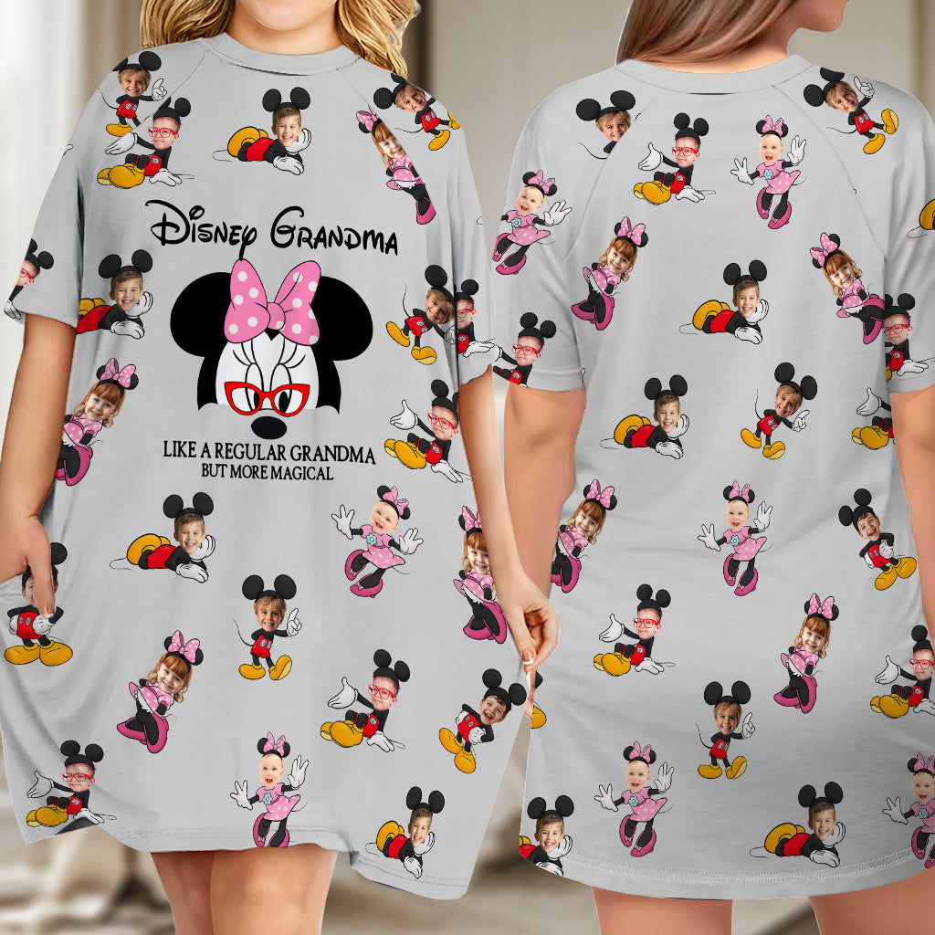 Magical Grandma - Personalized Mouse Sleep T-shirt Dress