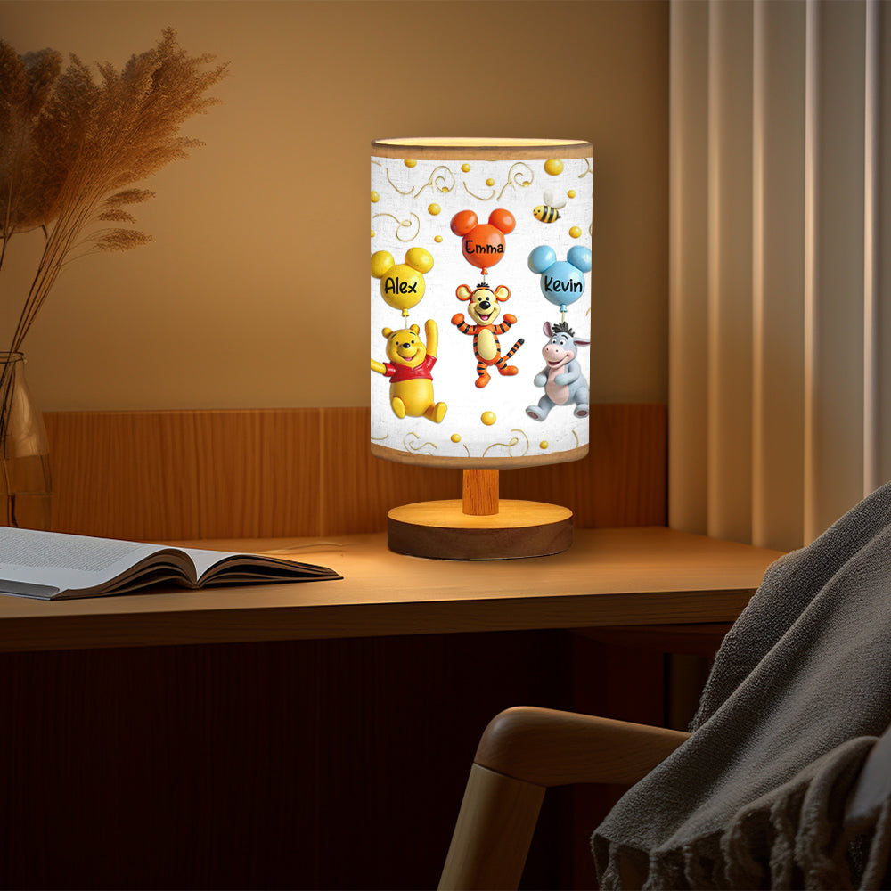 Mama Bear - Personalized Mouse Table Lamp with Wood Base
