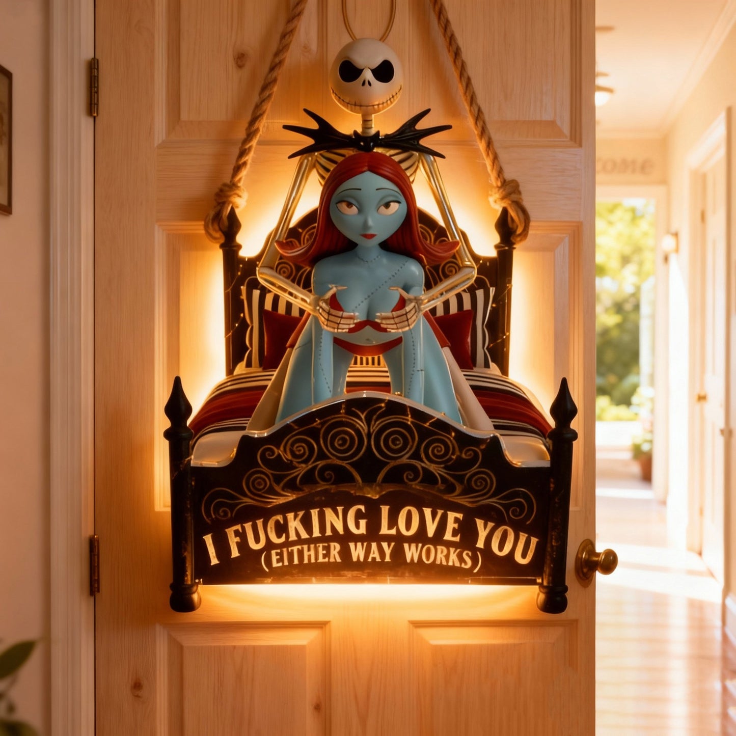 Naughty Couple - Personalized Nightmare LED Light Acrylic Sign