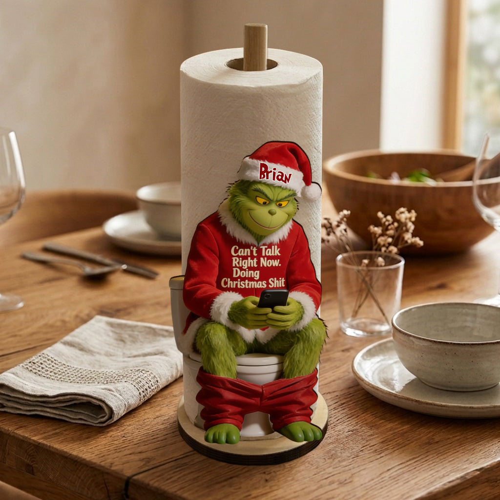 Best Time Of The Year - Personalized Stole Christmas Paper Towel Holder & Soap Dispenser