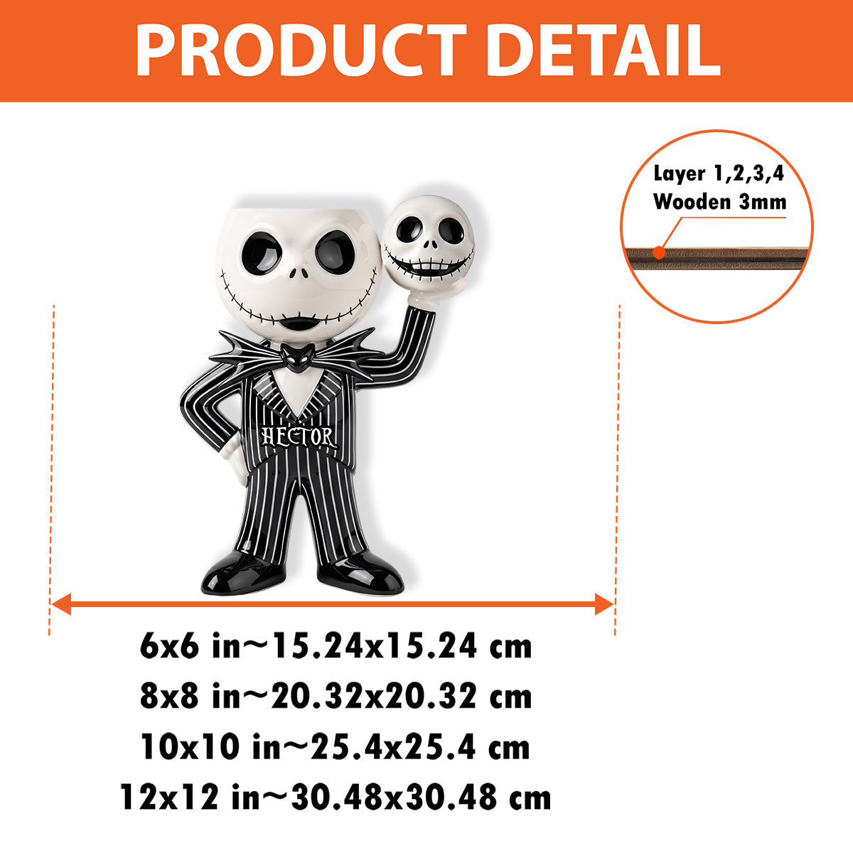 Cute Jack - Personalized Nightmare Wooden Pen Holder