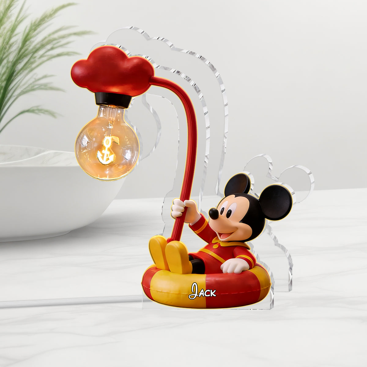 Cartoon Mouse, Cartoon Characters - Personalized Mouse Acrylic LED Night Light