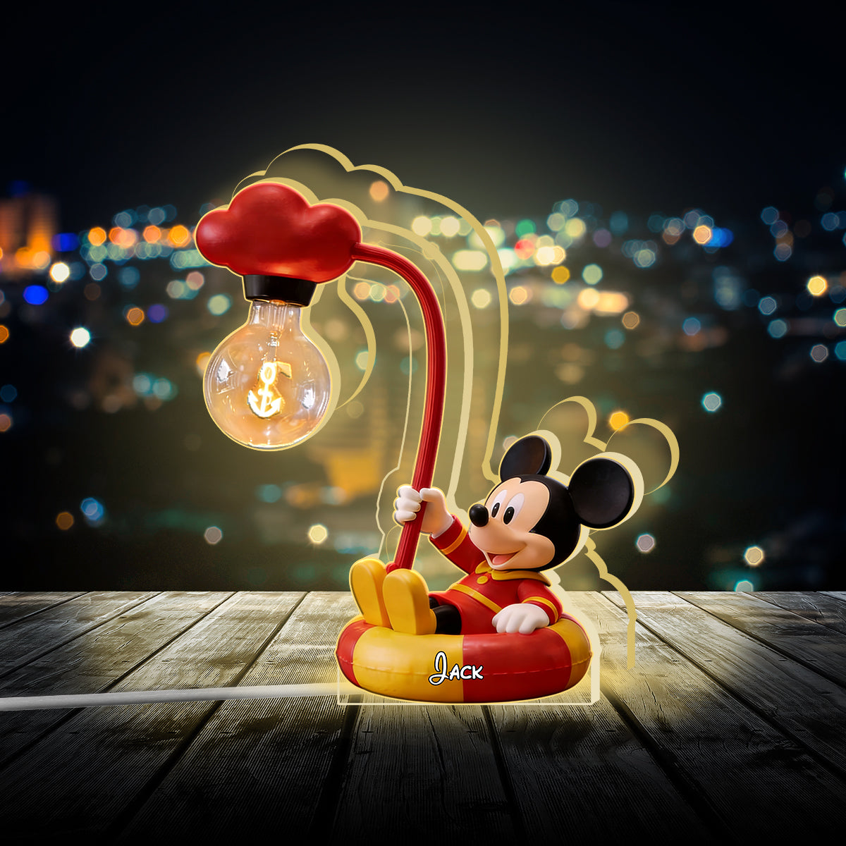 Cartoon Mouse, Cartoon Characters - Personalized Mouse Acrylic LED Night Light