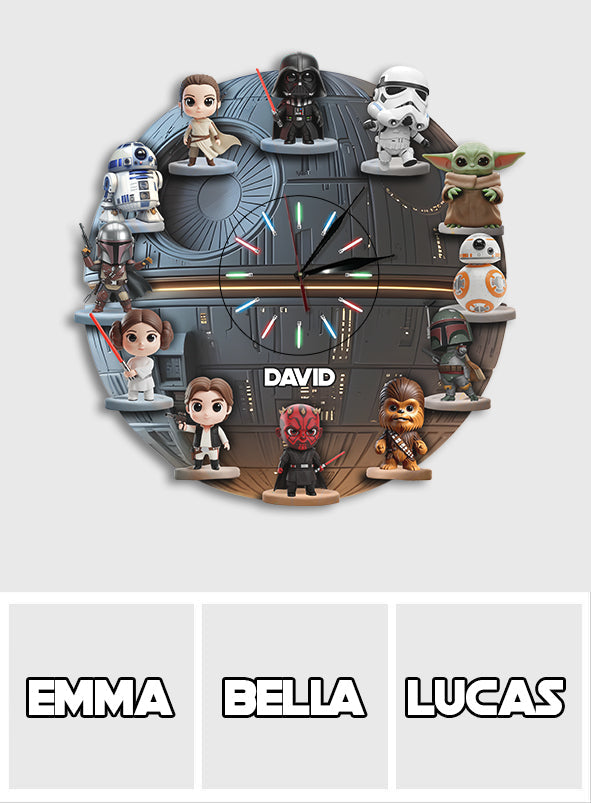 The Strong Force - Personalized The Force LED Light Wall Clock