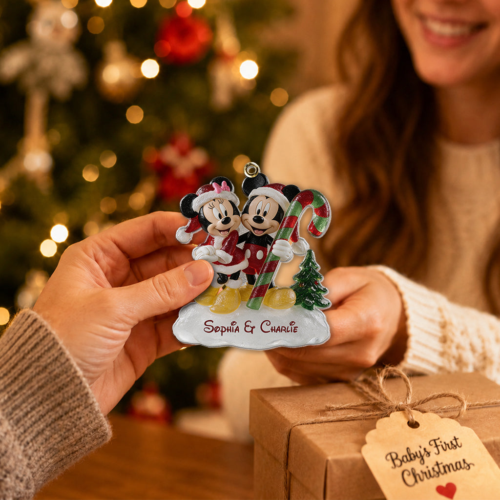 Magical Christmas - Personalized Mouse Custom Shape Glass Ornament