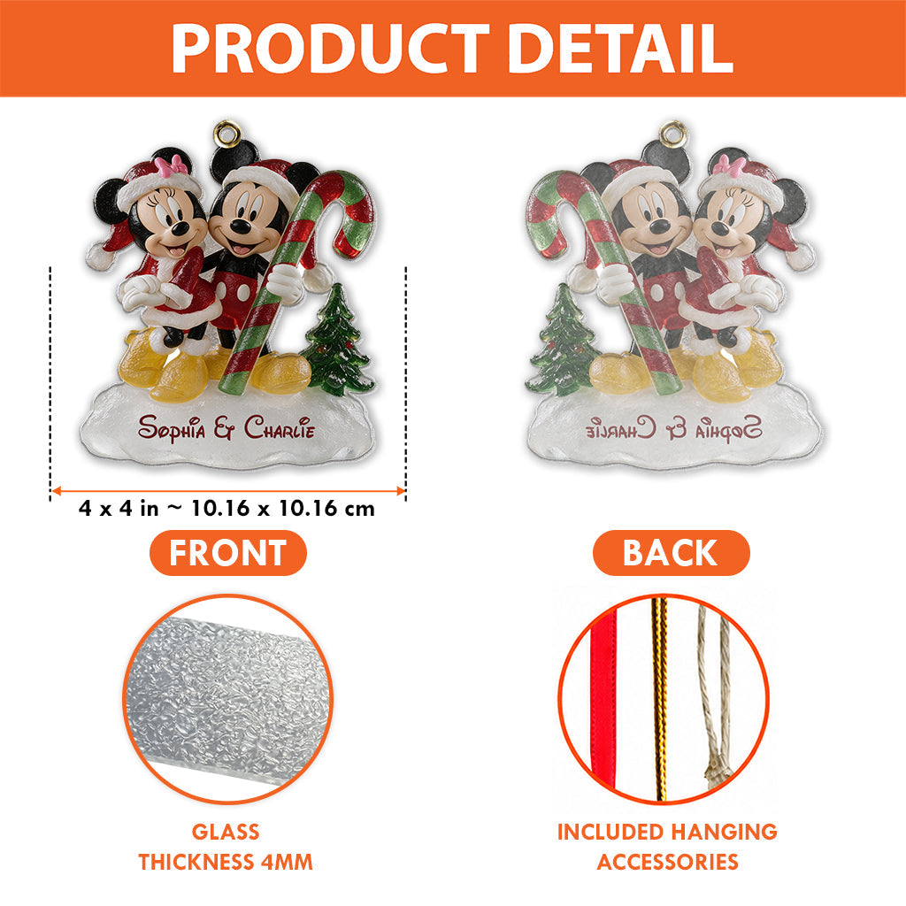 Magical Christmas - Personalized Mouse Custom Shape Glass Ornament