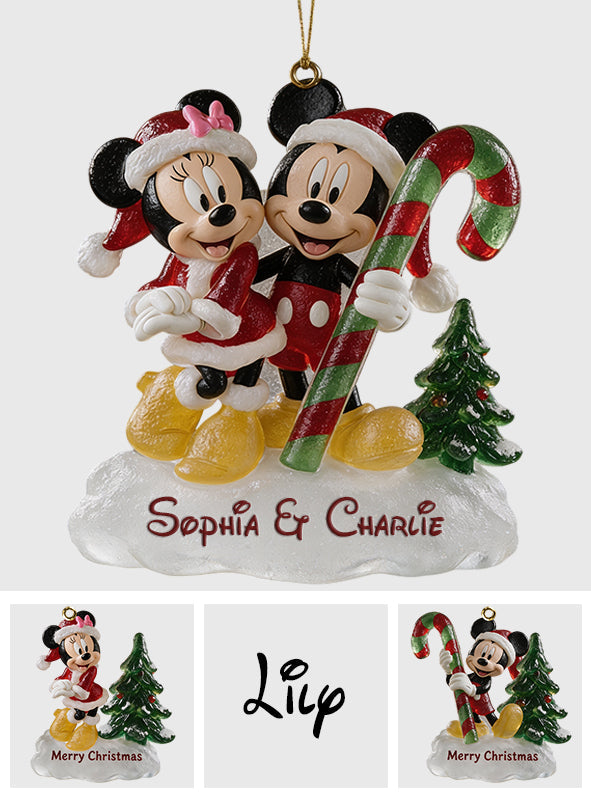 Magical Christmas - Personalized Mouse Custom Shape Glass Ornament