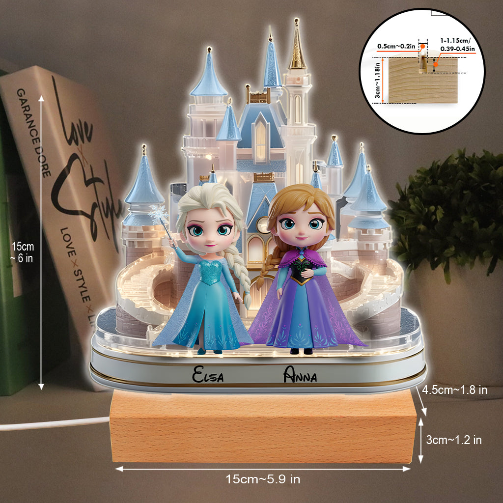 Magical Princess - Personalized Mouse Shaped Plaque Light Base