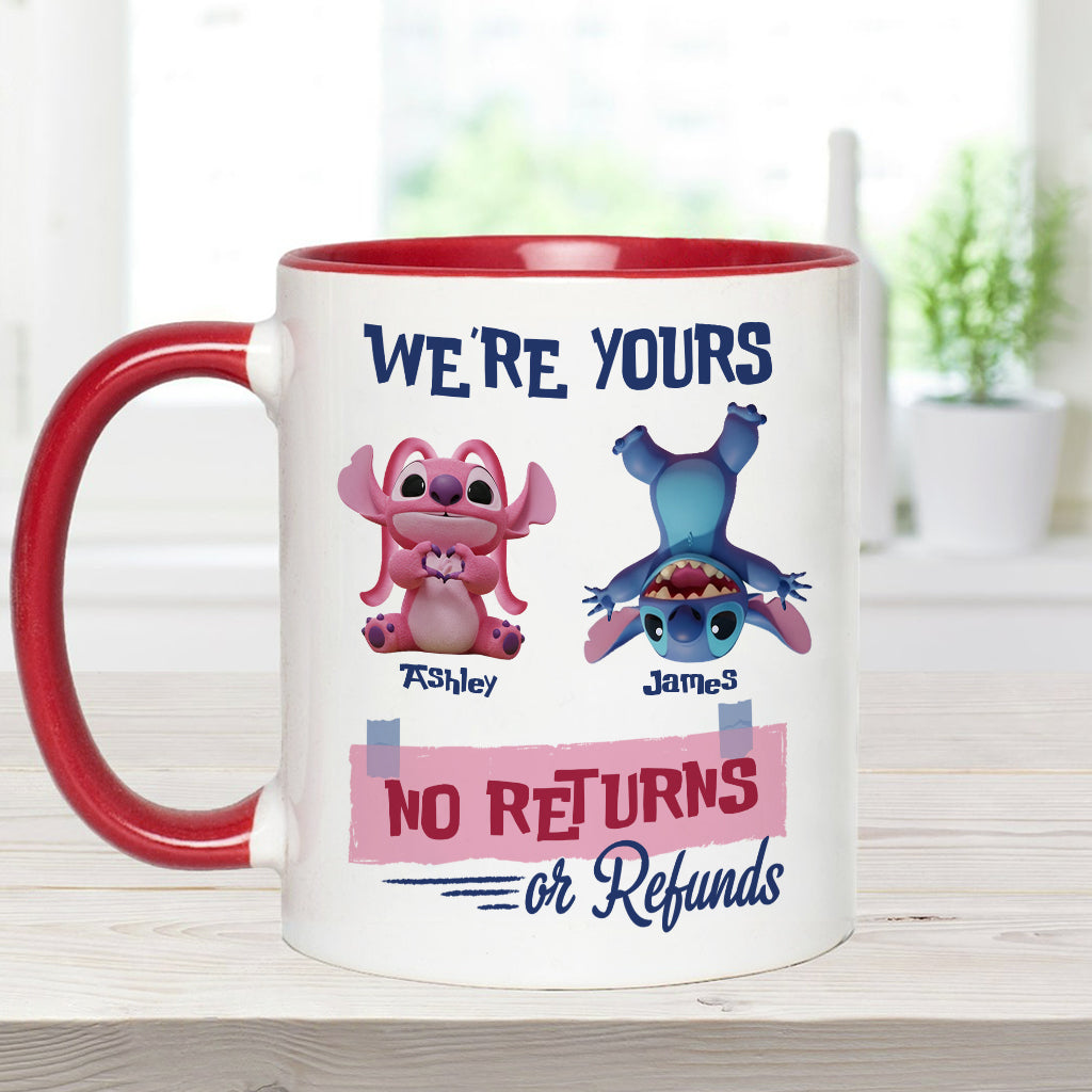 Ohana Kids No Returns Or Refunds - Funny Gift For Dad, Mom, Grandma, Grandpa - Personalized Ohana Accent Mug