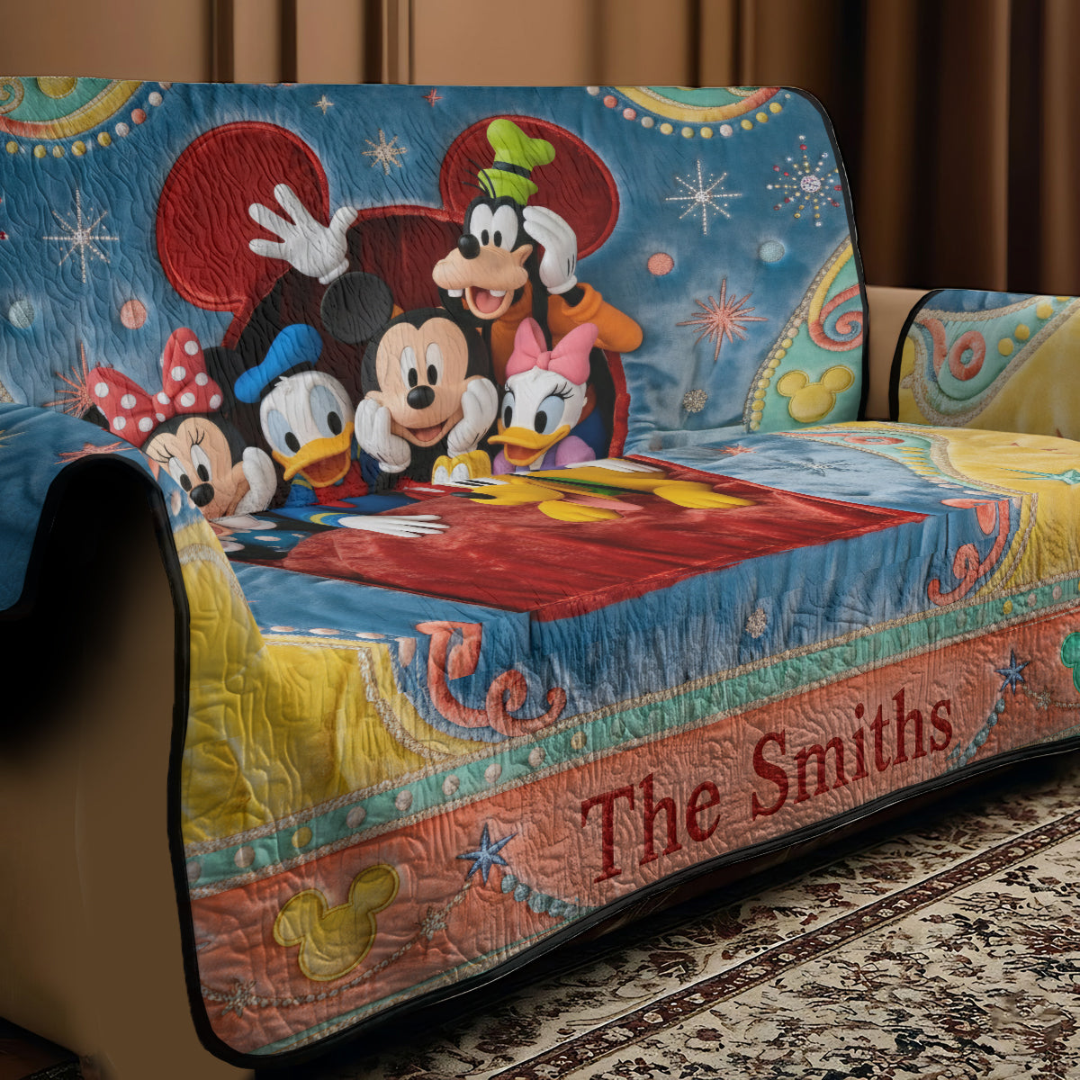 Magical Friends - Personalized Mouse Quilted Sofa/Couch Cover